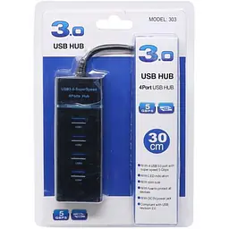4 Port 3.0 USB Hub -USB Data Hub With Cable - Master